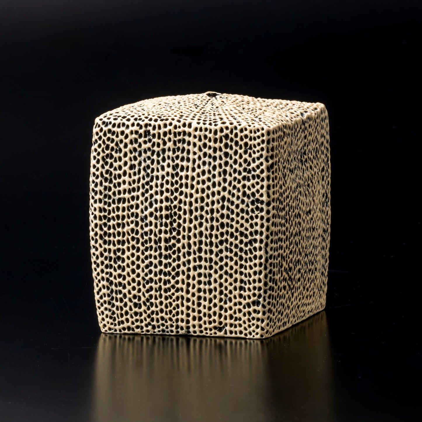 "Tenkokumon" vessel [square/flower vase]