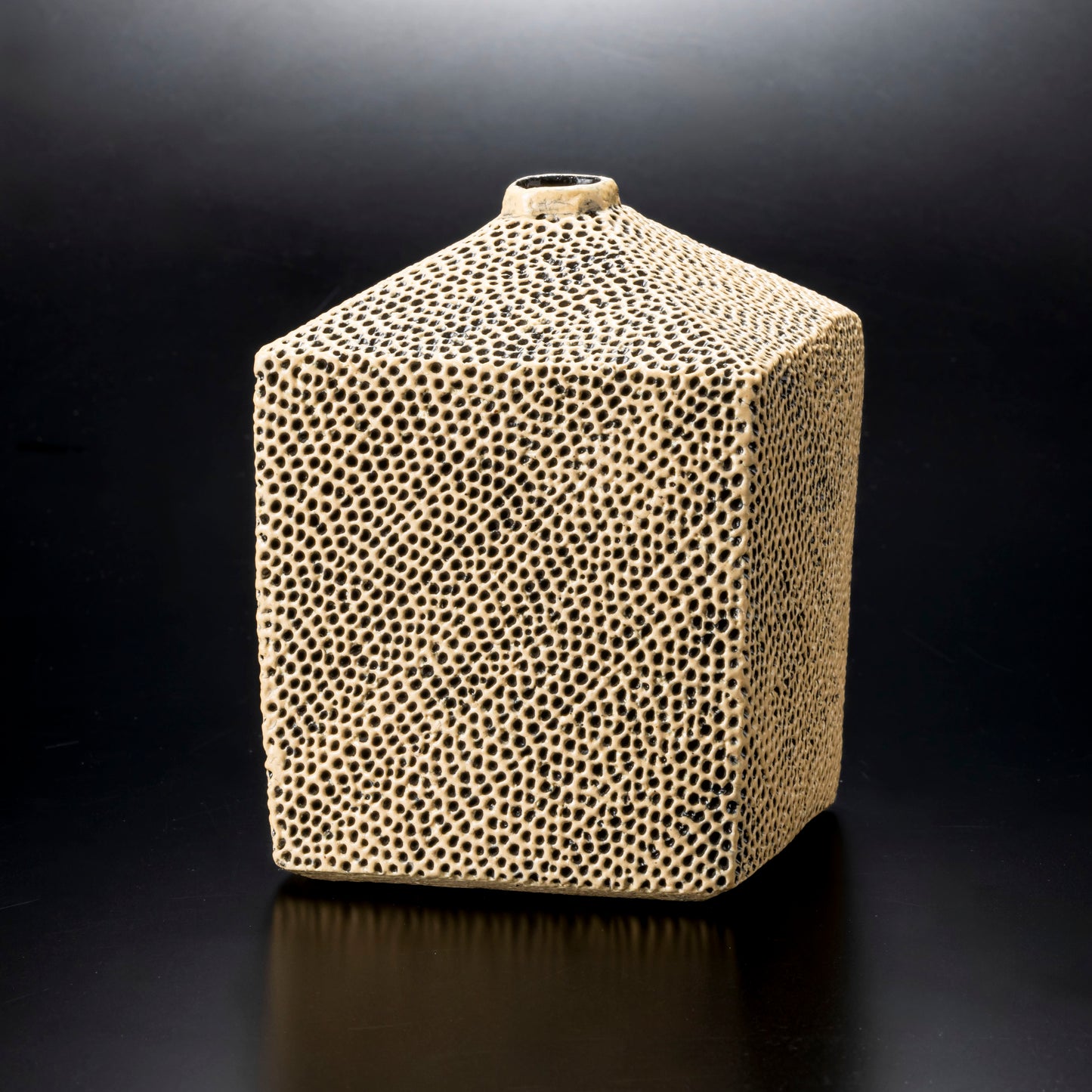 "Tenkokumon" vessel [square/flower vase]