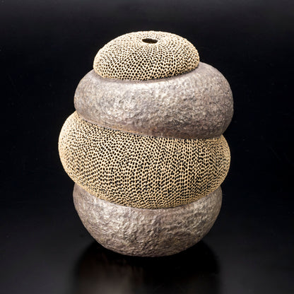 "Tenkokumon" vessel [Stonework/Flower Vase]