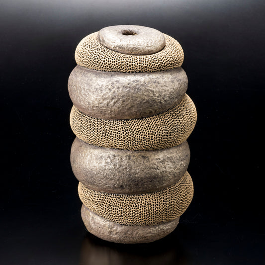 "Tenkokumon" vessel [Stonework/Flower Vase]